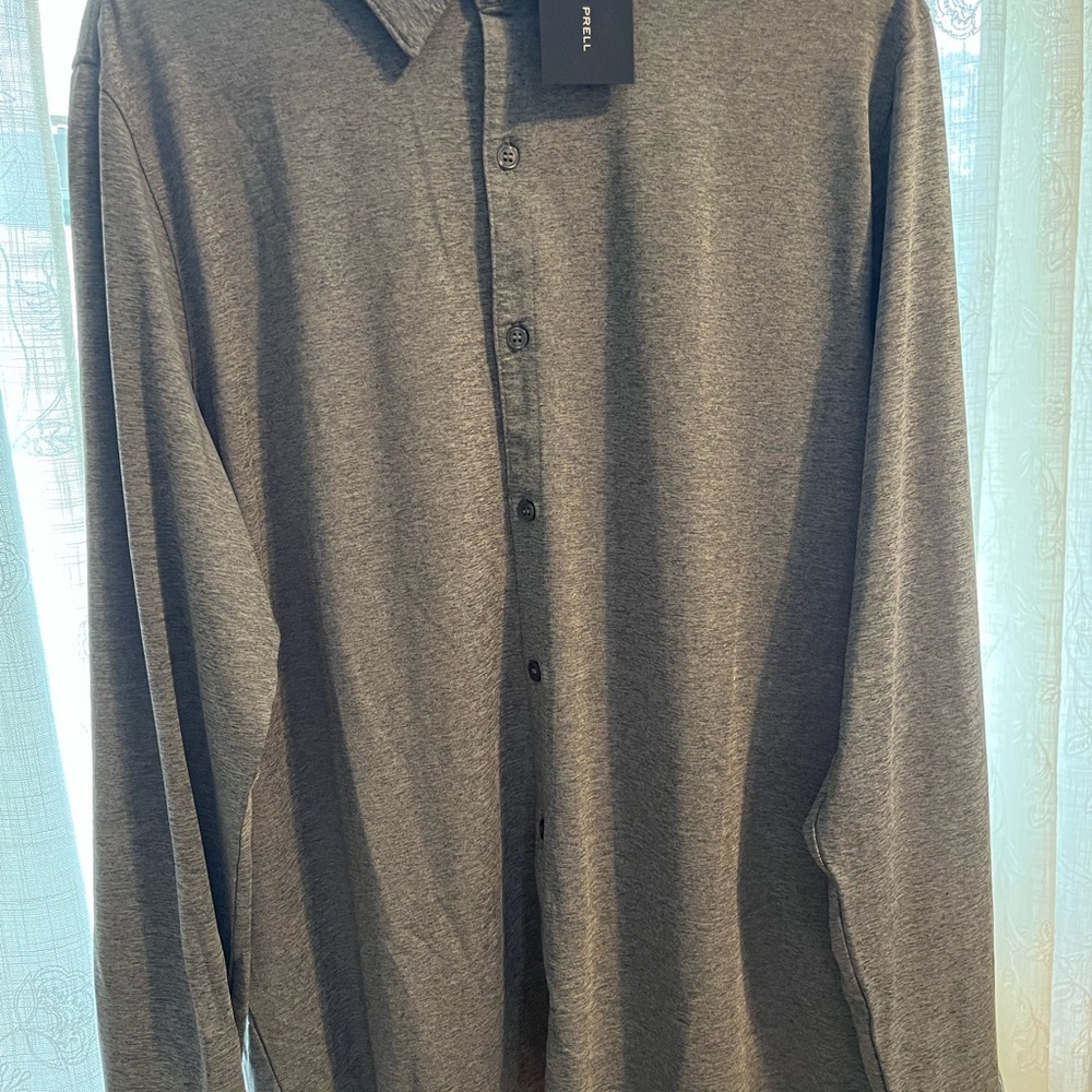 Zachary Prell Long Sleeve Button Down Gray Shirt
